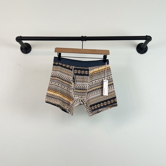 NWT Richer Poorer Fairisle Yellow Unisex Boxer Brief Shorts - Picture 2 of 6